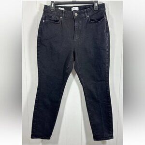 LOFT Outlet Curvy Skinny Jeans Black Mid Rise Charcoal Wash